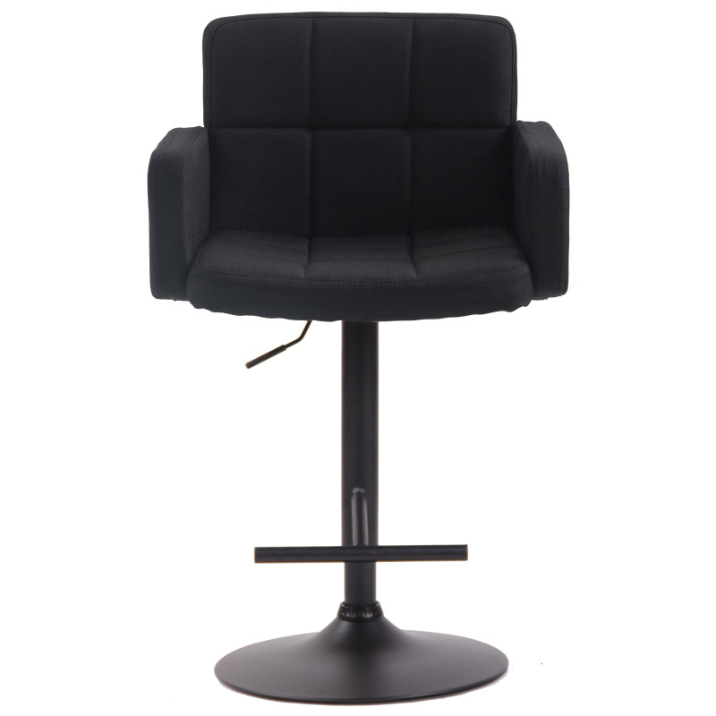 Tabouret de bar Los Angeles, tissu noir