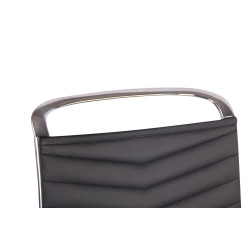 Chaise de bureau Batley en similicuir noir