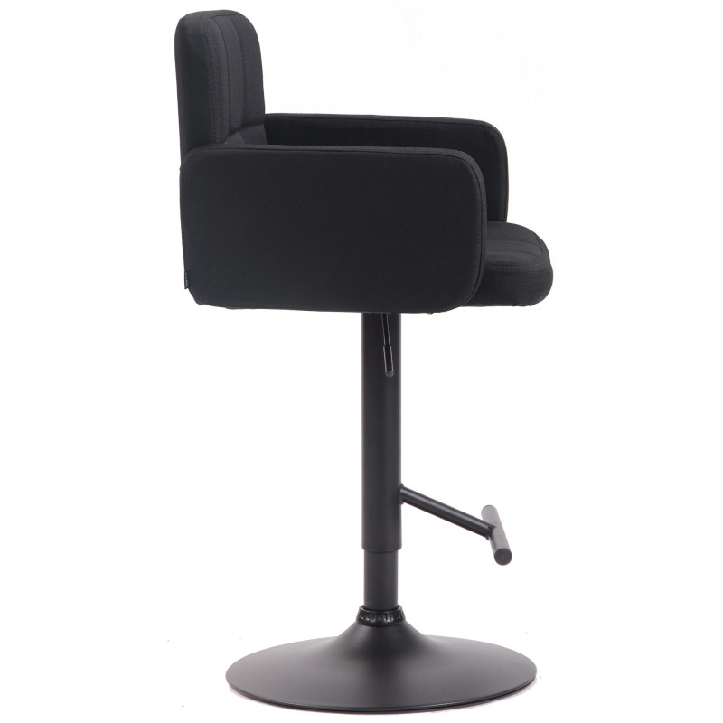 Tabouret de bar Los Angeles, tissu noir