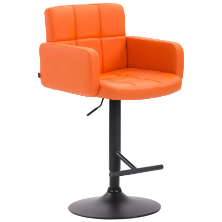 Taburete de bar de Los Ángeles, negro y naranja