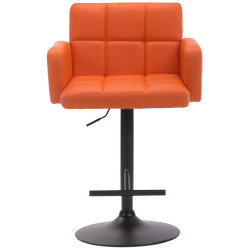 Taburete de bar de Los Ángeles, negro y naranja