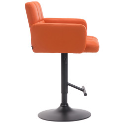 Taburete de bar de Los Ángeles, negro y naranja