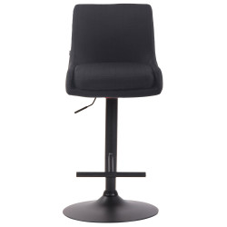 Tabouret de bar Club en tissu noir