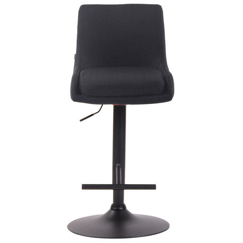 Tabouret de bar Club en tissu noir
