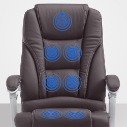 Chaise de bureau Pacific avec fonction massage V2 brun
