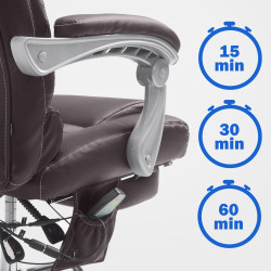 Chaise de bureau Pacific avec fonction massage V2 brun