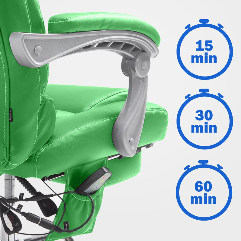 Chaise de bureau Pacific avec fonction massage V2 vert