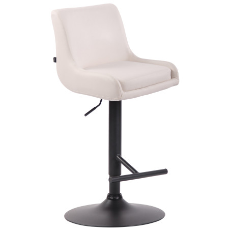 Tabouret de bar Club en similicuir noir et blanc