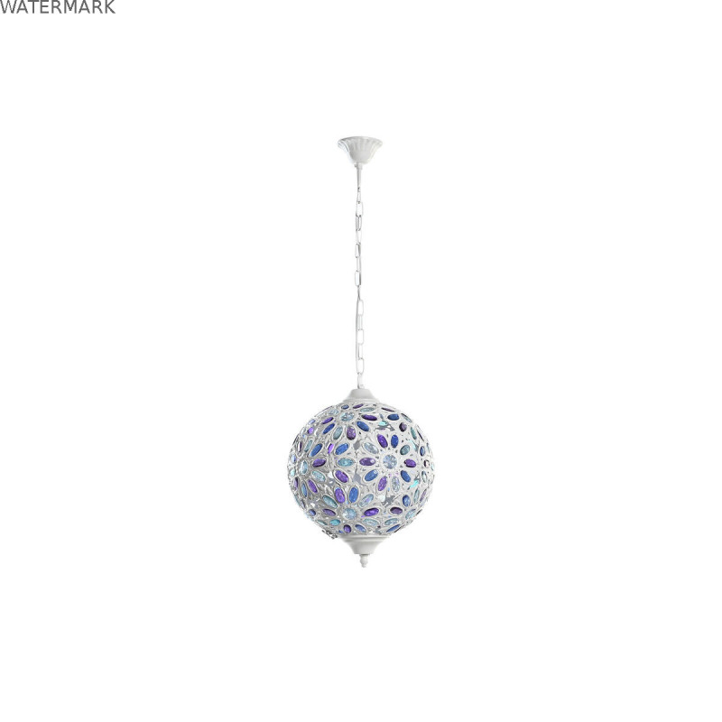 Suspension DKD Home Decor 28 x 28 x 44 cm Métal Blanc Multicouleur 50 W Suspension DKD Home Decor 28 x 28 x 44 cm Métal Blanc Multicouleur 50 W