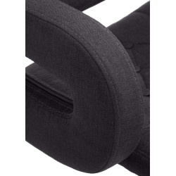 Taburete de bar Dublín, tapizado, negro