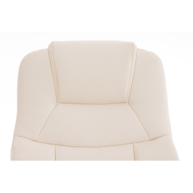 Chaise de bureau BIG Apollo en cuir artificiel V2 crème