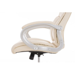 Chaise de bureau BIG Apollo en cuir artificiel V2 crème