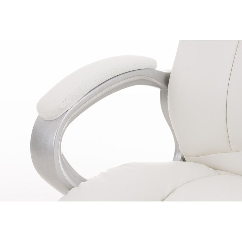 Chaise de bureau BIG Apollo en cuir artificiel V2 blanc