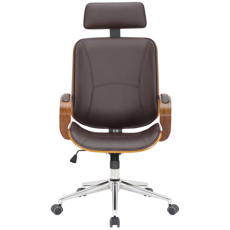 Chaise de bureau Dayton noyer/marron