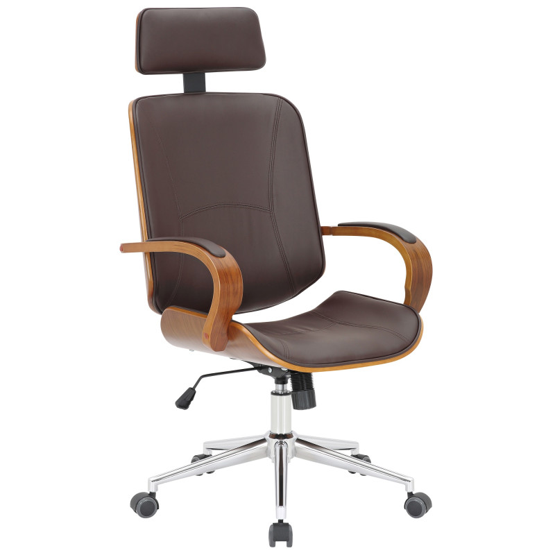 Chaise de bureau Dayton noyer/marron