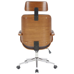 Chaise de bureau Dayton noyer/marron