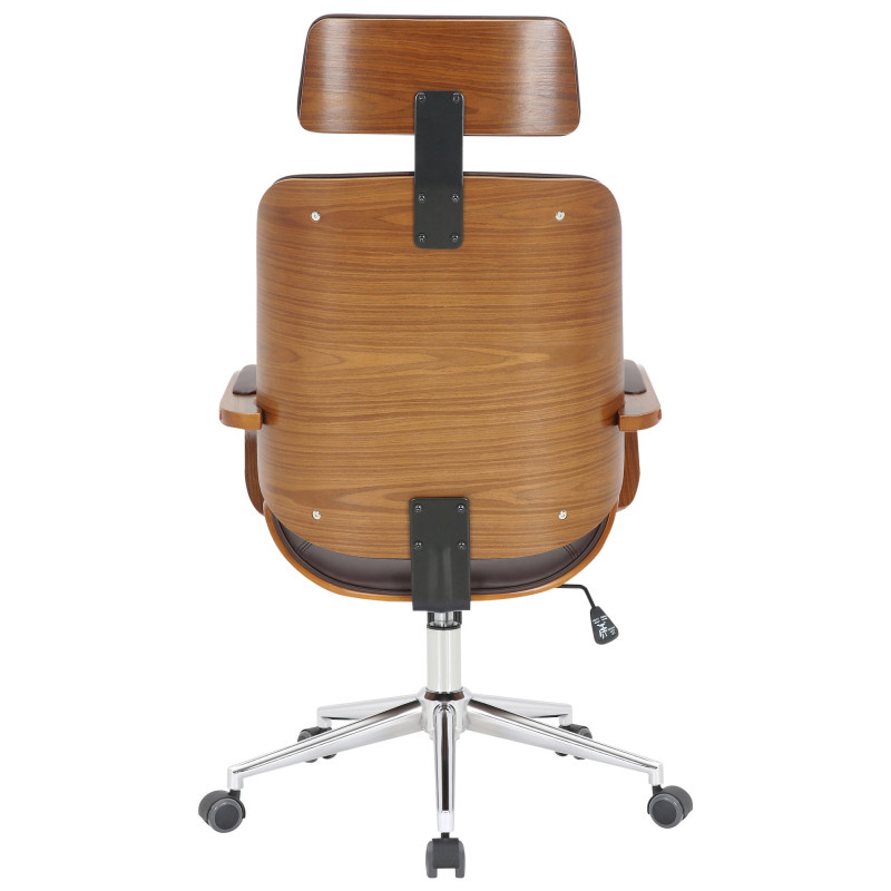 Chaise de bureau Dayton noyer/marron