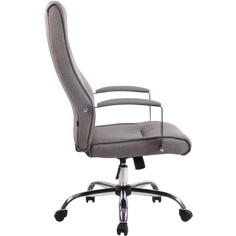 Chaise de bureau en tissu Portland gris