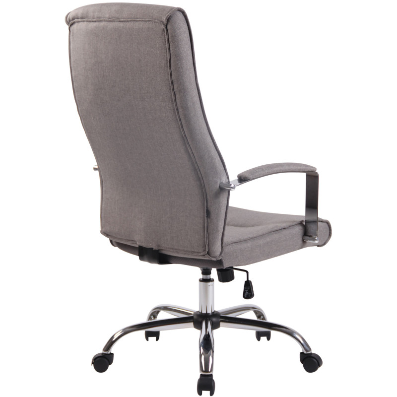 Chaise de bureau en tissu Portland gris