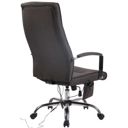 Chaise de bureau en tissu Portland avec fonction massage gris foncé