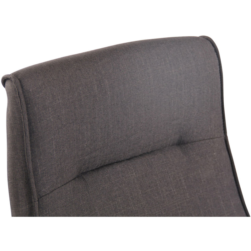 Chaise de bureau en tissu Portland avec fonction massage gris foncé