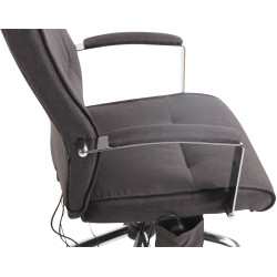 Chaise de bureau en tissu Portland avec fonction massage gris foncé