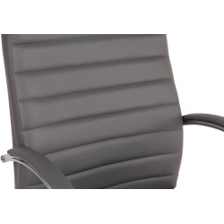 Chaise de bureau Valais en cuir artificiel avec fonction massage gris