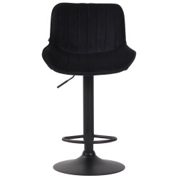 Tabouret de bar Lentini en velours noir