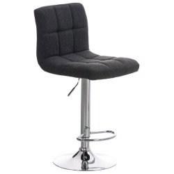Ensemble de 2 tabourets de bar Peru, tissu C, gris foncé