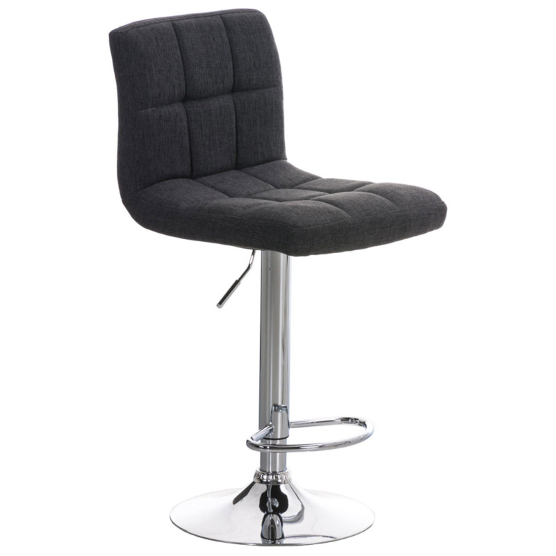 Ensemble de 2 tabourets de bar Peru, tissu C, gris foncé