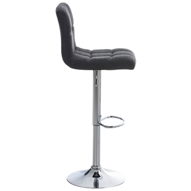 Ensemble de 2 tabourets de bar Peru, tissu C, gris foncé