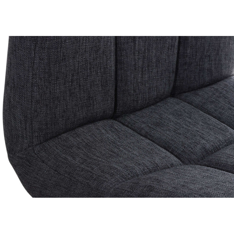 Ensemble de 2 tabourets de bar Peru, tissu C, gris foncé