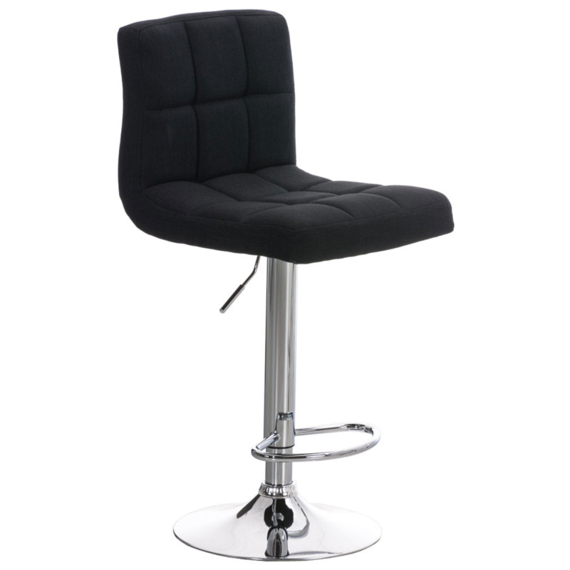 Ensemble de 2 tabourets de bar Peru, tissu C, noir