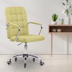 Chaise de bureau en tissu Terni vert