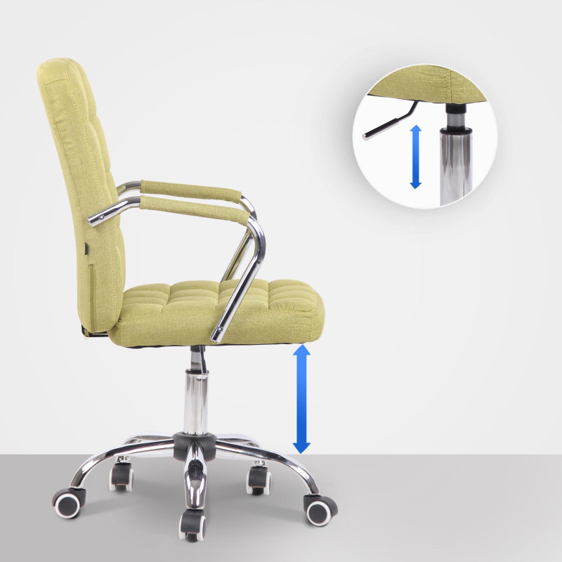 Chaise de bureau en tissu Terni vert