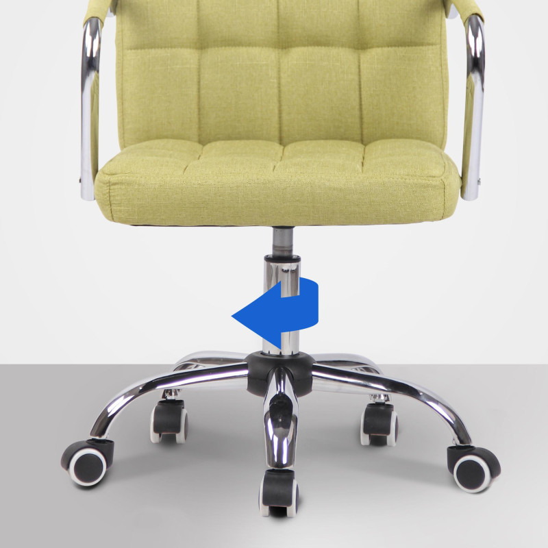 Chaise de bureau en tissu Terni vert