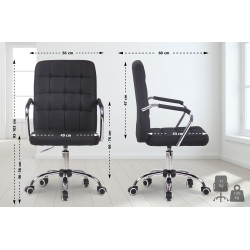 Chaise de bureau en tissu...