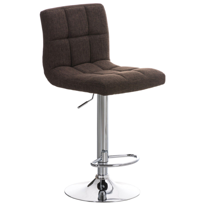 Ensemble de 2 tabourets de bar Peru, tissu C, marron