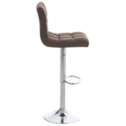 Ensemble de 2 tabourets de bar Peru, tissu C, marron