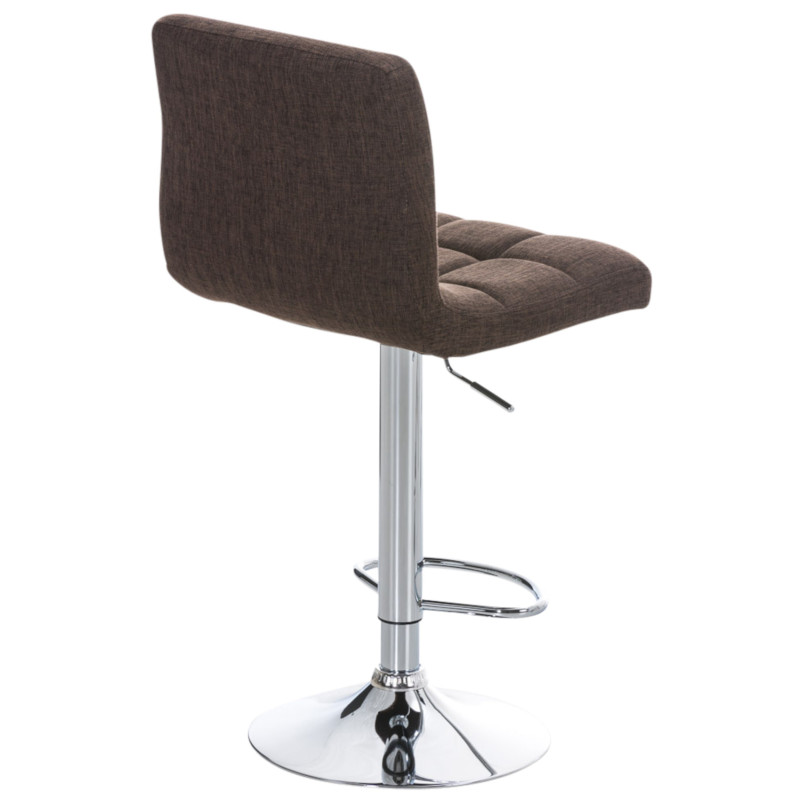 Ensemble de 2 tabourets de bar Peru, tissu C, marron