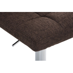 Ensemble de 2 tabourets de bar Peru, tissu C, marron