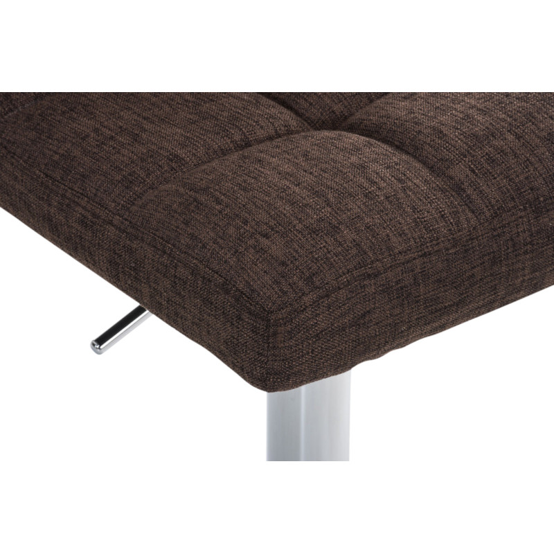 Ensemble de 2 tabourets de bar Peru, tissu C, marron