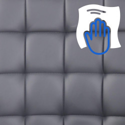 Chaise de bureau Terni en cuir artificiel gris
