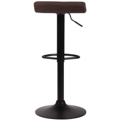 Tabouret de bar Dyn V2, tissu noir/marron