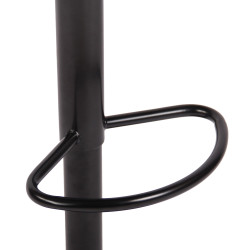 Tabouret de bar Dyn V2, tissu noir/marron