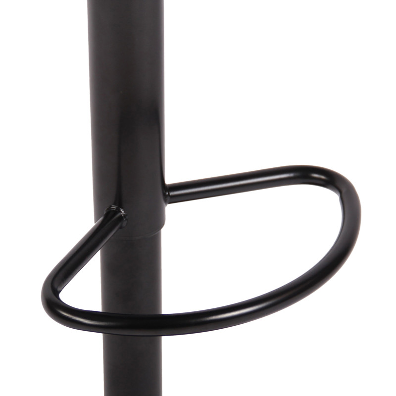 Tabouret de bar Dyn V2, tissu noir/marron