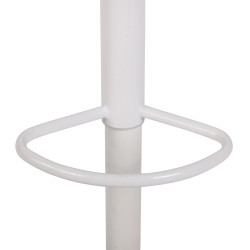 Tabouret de bar Dyn V2, tissu, blanc/marron