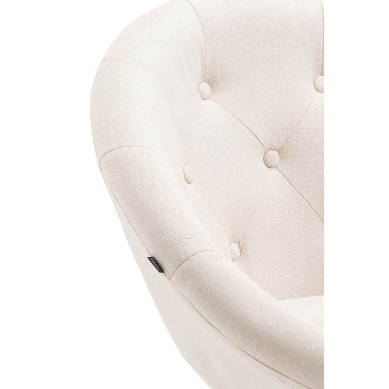 Sgabello da bar London V2 tessuto cromato crema