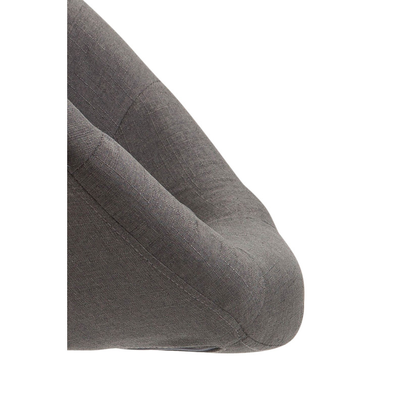 Taburete de bar London V2, tapizado, cromado, gris oscuro