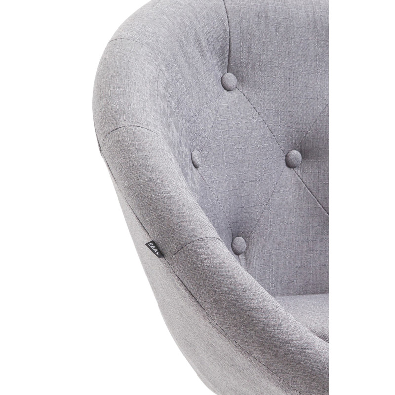 Sgabello da bar London V2, tessuto, grigio cromo